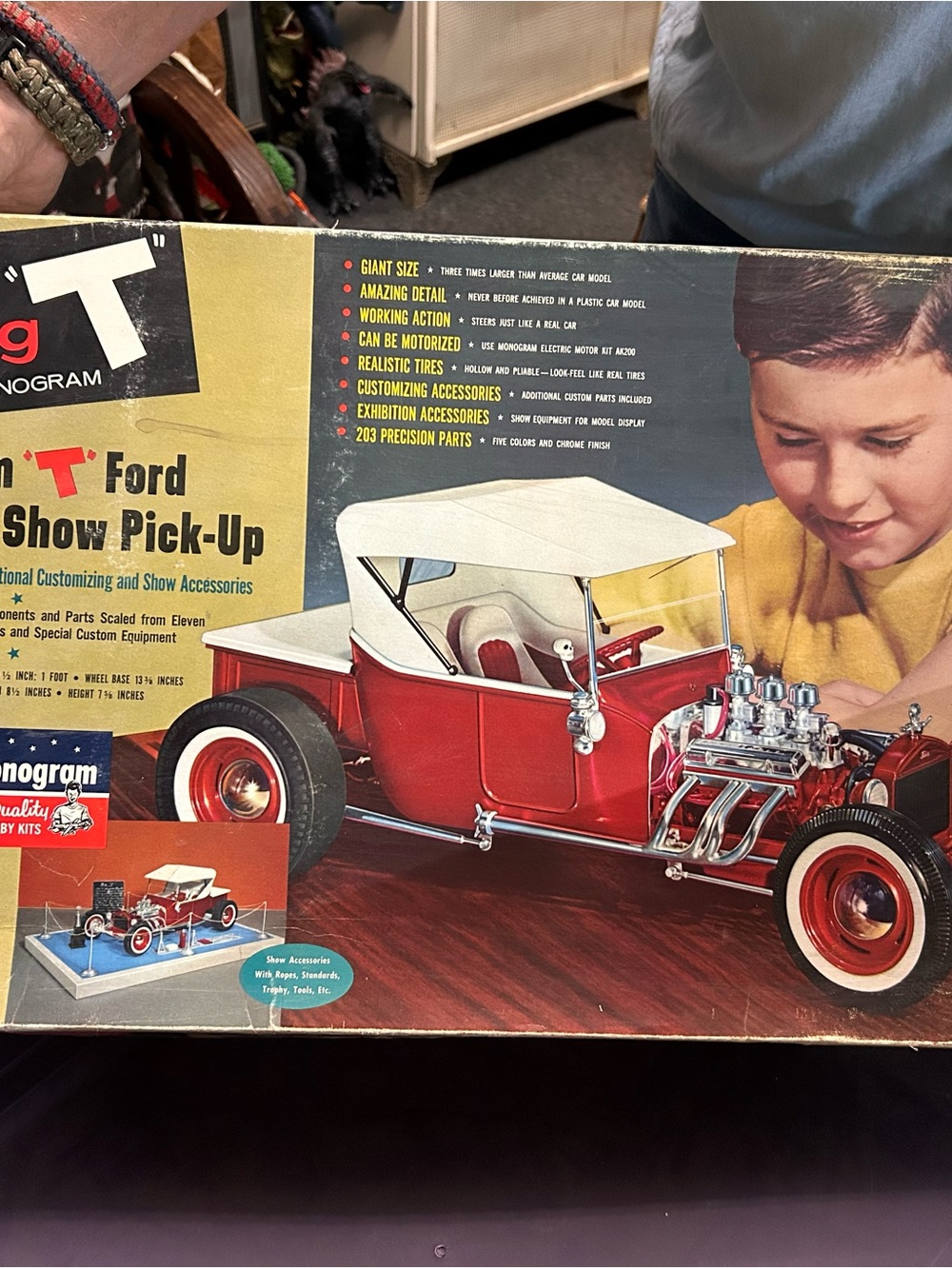 Vintage Monogram The Big T 1/8 Scale Custom Ford Pick-Up Model Kit PC78